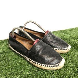 Gucci Microguccissima Black Leather Espadrilles 36